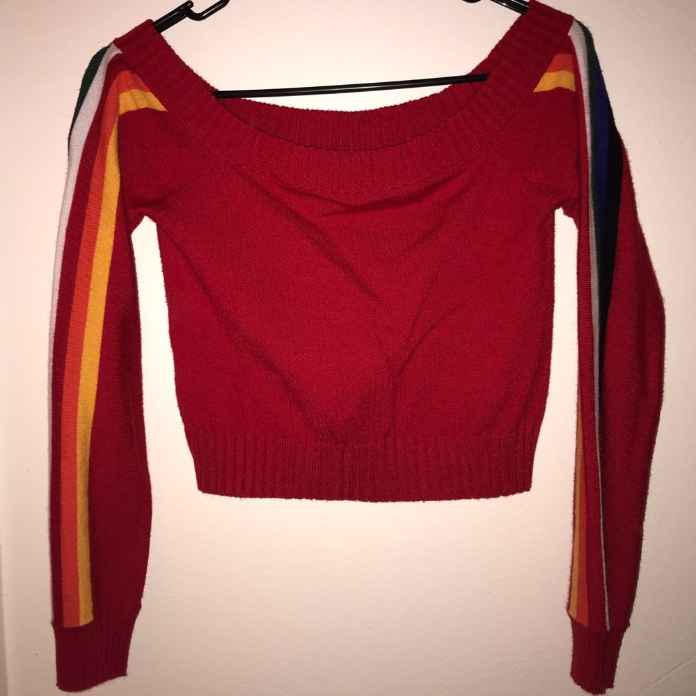 Long sleeve red sweater